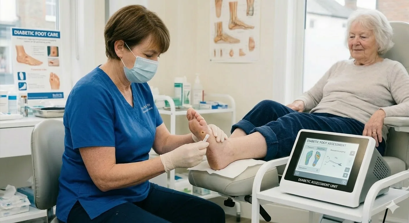 Diabetic foot assessment and specialist podiatry care at Deal Podiatry in Deal, Kent