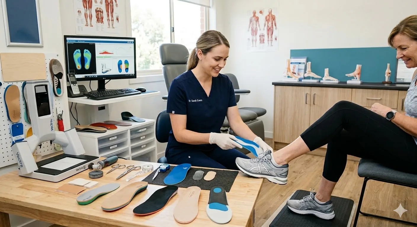 Custom orthotics and insoles prescribed by podiatrist at Deal Podiatry in Deal, Kent